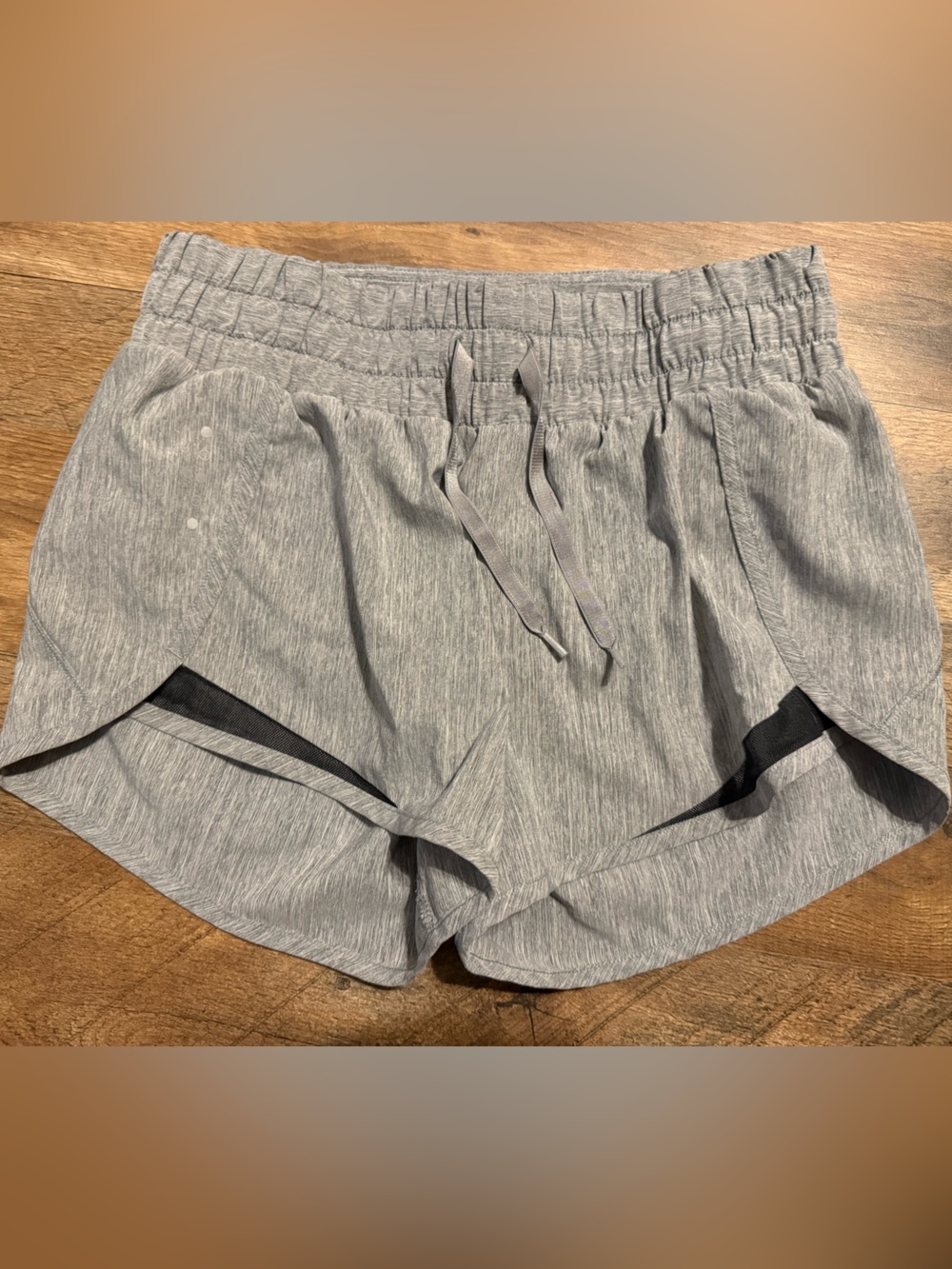 Women's Gray Elastic Waist Athletic Shorts